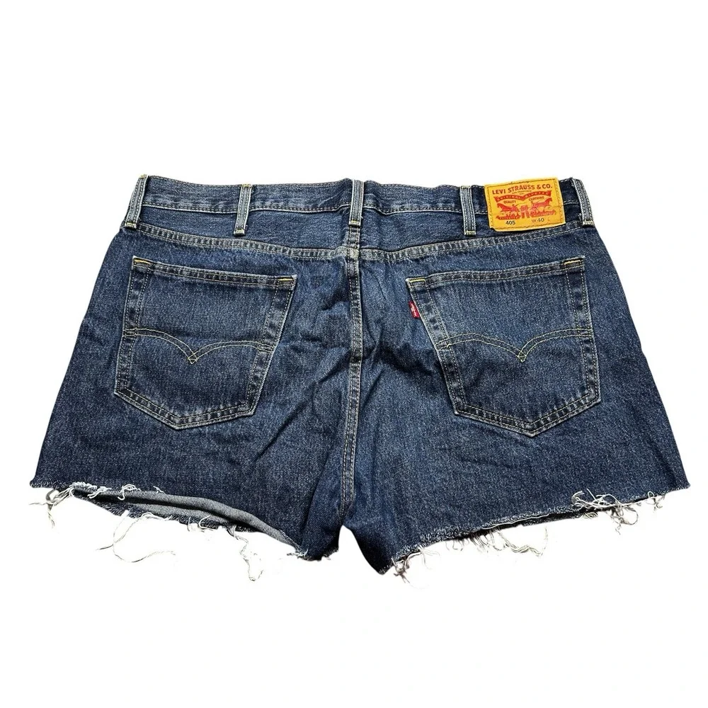 Levi's 405 Women's Denim Jean Shorts Size 40 L 10 Blue Cut Off